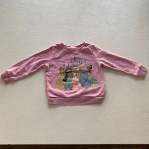Disney Princess Toddler Sweatshirt 3T Pink Crewneck Pullover Castle